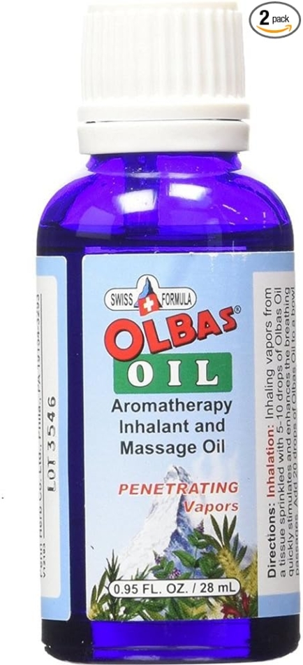 Olbas Cold Medication Oil - 0.95 Fluid Ounce, Pack of 2