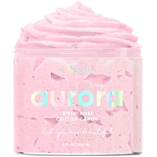 OLIVIA Aurora Intimate Brightening Bikini Preshave Exfoliator Scrub - Pubic Zone, Bikini Line Grooming Pre Shaving Skin Smoothing Polish, Prevent and Erase Ingrown Hairs, Razor Bumps & Burns, Itchiness, Rash, Dark Spots and Stretch Marks. Exfoliate, 