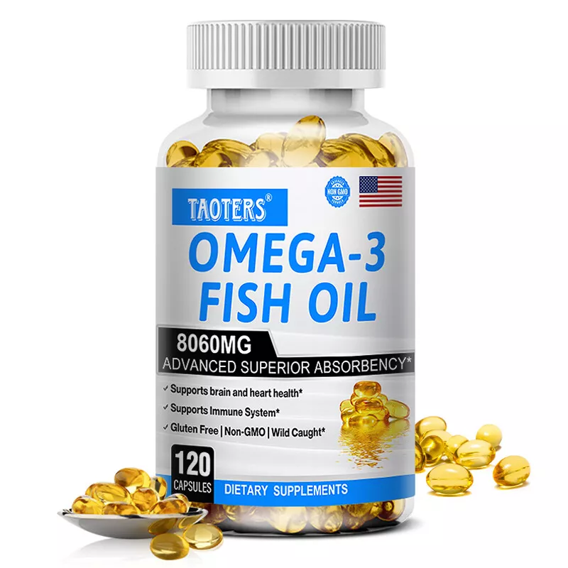 Omega 3 Fish Oil Capsules 3x Strength 8060mg EPA & DHA Highest Potency 120 Pills