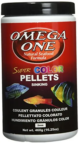 Omega One Super Color Sinking Pellets, 2mm Pellets, 16.25 oz