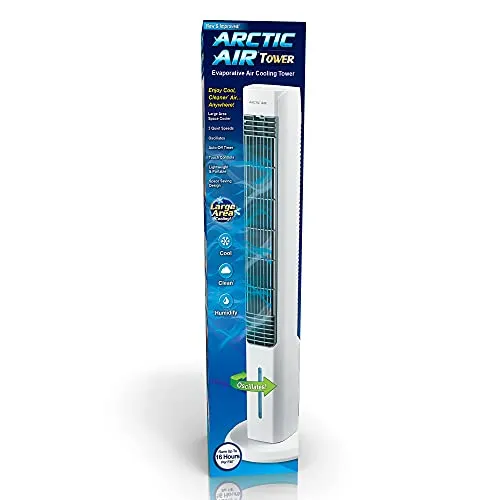 Ontel Arctic Air Evaporative Portable Room Cooling Tower with 3-Speed Oscillating Fan