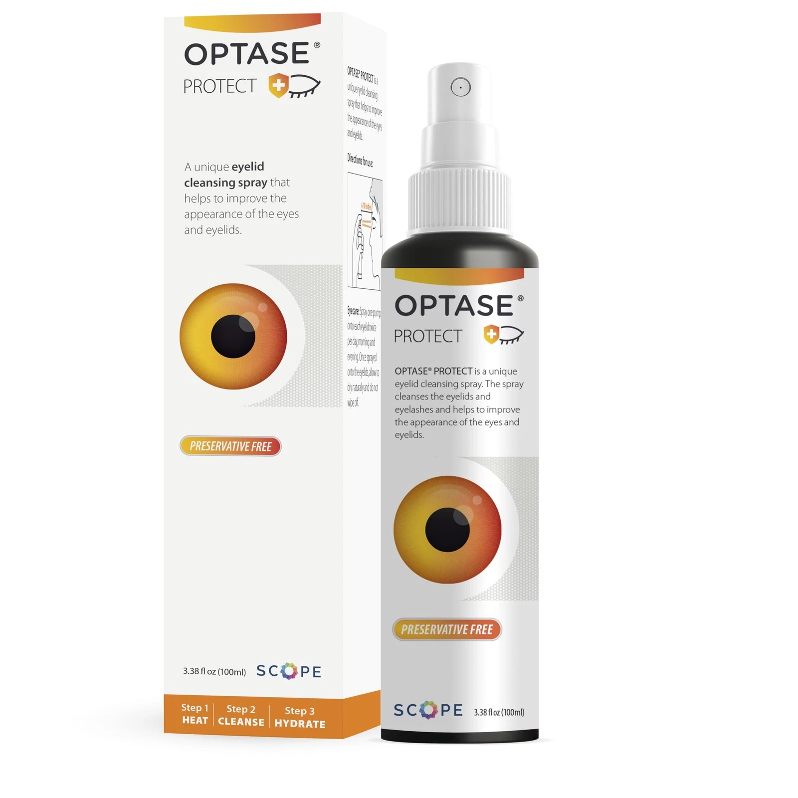 Optase Protect Eyelid Cleansing Spray 100ml - Hypochlorous Acid for Dry Eyes