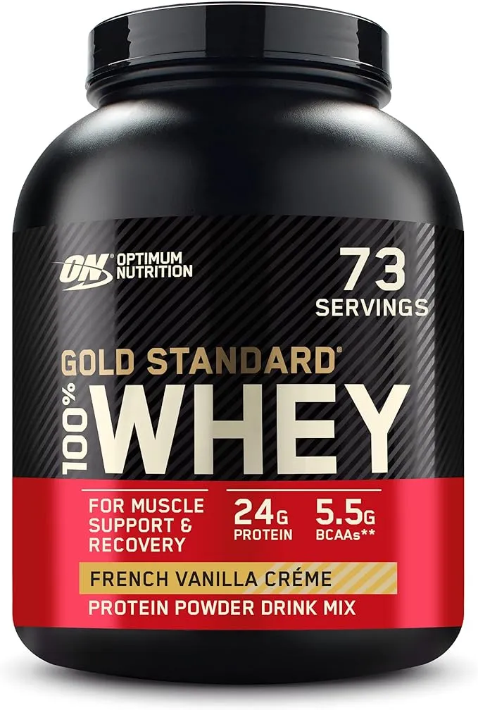 Optimum Nutrition Gold Standard 100% Whey Protein Powder, French Vanilla Creme, 5 Pound (Packaging May Vary)