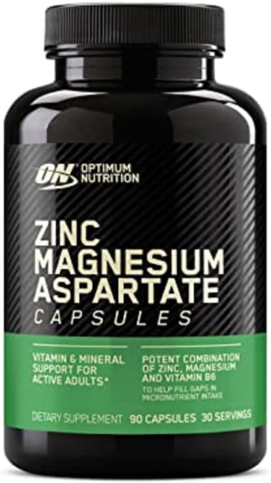 Optimum Nutrition ZMA Zinc for Immune Support, Muscle Recovery and Endurance Supplement for Men and Women, Zinc and Magnesium Supplement, 90 Count (Packaging May Vary)