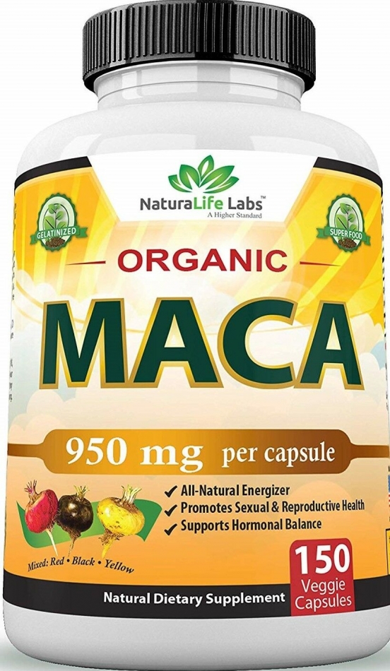 Organic MACA Root BLACK RED YELLOW Peruvian MACA Nature Life Labs - 1 BOTTLE