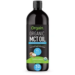 Organic MCT Oil from Non-GMO Coconuts by Orgain, Paleo & Keto Supplement, Sustains Energy, Mixes Easily in Coffee or Tea, 13g MCTs per serving, Vegan, No Soy, Gluten Free, Unflavored - 32 fl oz
