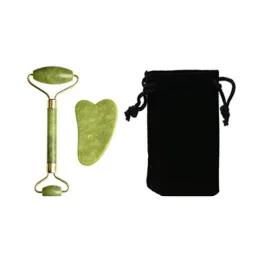 Original Natural Jade Facial Roller and Gua Sha Setï¼Beauty Cosmetic Facial Skin Roller Massager Tool for Facial Massage, Face Lift, Anti-Wrinkles