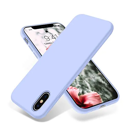 OTOFLY iPhone Xs Max Case,Ultra Slim Fit iPhone Case Liquid Silicone Gel Cover with Full Body Protection Anti-Scratch Shockproof Case Compatible with iPhone Xs Max, [Upgraded Version] (Light Purple)