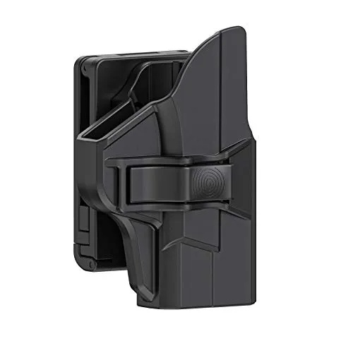 OWB Holster for M&P Shield 9mm , Polymer Belt Holster Fits for S&W M&P Shield M2.0 9mm/.40 3.1'' Barrel, Tactical 60 Â° Adjustable Outside Waistband Holsters with Fast Release Button, Right-Handed
