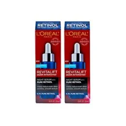 (PACK OF 2) L'Îreal Revitalift Derm Intensives Night Serum, Retinol Serum, 0.3% Pure Retinol, 1 fl oz each