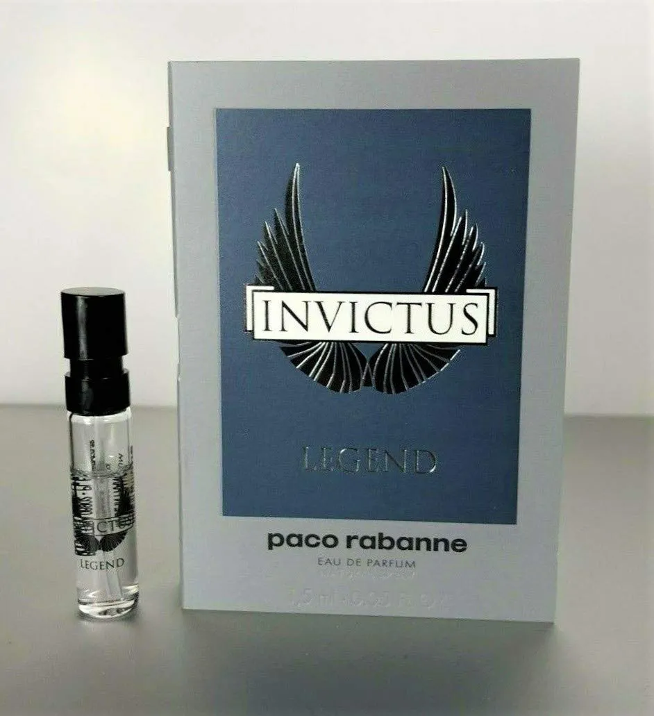 Paco Rabanne INVICTUS LEGEND Eau De Parfum Spray Sample Vial .05 oz / 1.5 ml MENS NEW