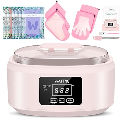 Paraffin Wax Machine for Hand and Feet -Paraffin Wax Warmer Moisturizing Kit Auto-time and Keep Warm Paraffin Hand Wax Machine for Arthritis (Pink)