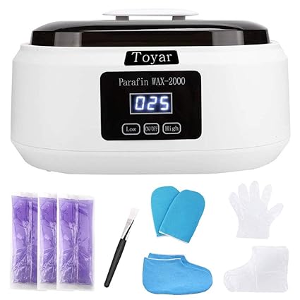 Paraffin Wax Machine for Hand and Feetï¼Touchscreen Paraffin Wax Warmer with 1.98lb Wax Moisturizing Paraffin Spa Wax Bath Kit, Large Capacity at Home for Smooth and Soft Skinï¼Whiteï¼