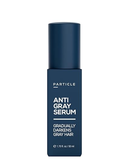 Particle Anti-Gray Serum for Men  Gradually Reduces Gray Hair on Head & Beard Without Dye  Natural Gray Reduction with Silverfree, Vitamin A, Melitane & Allantoin  Peroxide & Ammonia Free