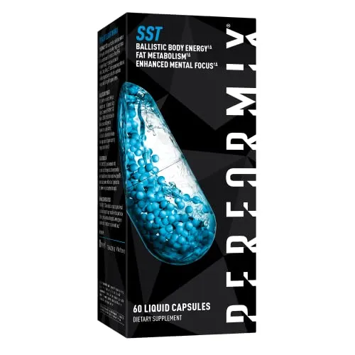 PERFORMIX SST Thermogenic Supplement - 60 Capsules - Focus, Energy Booster for Men & Women - TeaCrine, Caffeine, Sensoril, Vitamin B12