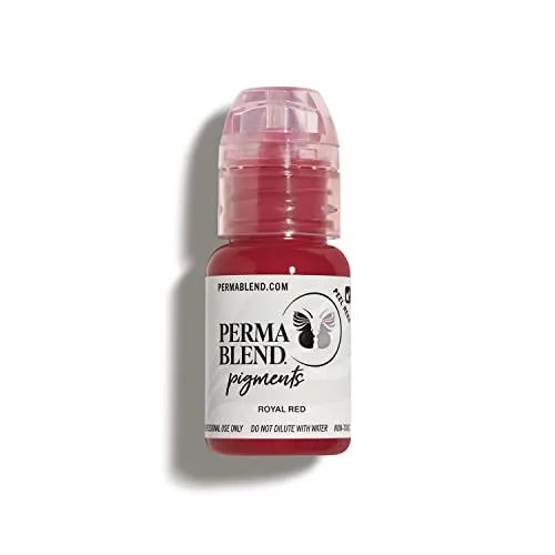 Perma Blend Royal Red Red Tattoo Ink for Permanent Makeup Lip Blush Microblading Ink to Enhance Color - Lip Blushing & Tattoo Supplies - Vegan (0.5 oz)