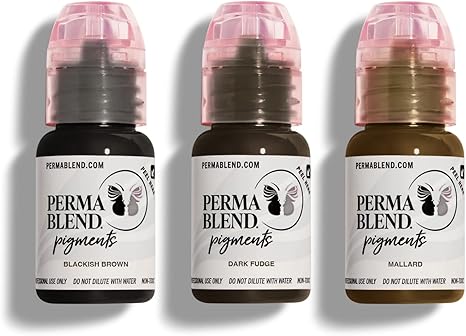 Perma Blend Cool Eyebrow Mini Set - PMU Tattoo Ink for Brows & Eyeliner