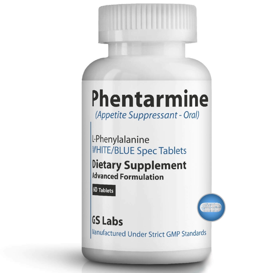 Phentermin Official Weight Loss White/Blue Tablets 37.5 Diet Pills Alt