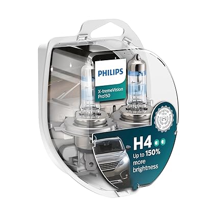 Philips Automotive 12342XVPS2 X-tremeVision H4 Halogen Light Bulb 60/55 W 12 V Twin Box