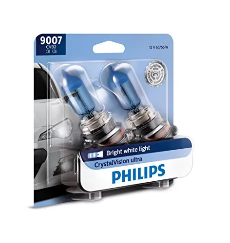 Philips Automotive Lighting - 9007CVB2 9007 CrystalVision Ultra Upgrade Bright White Headlight Bulb, 2 Pack