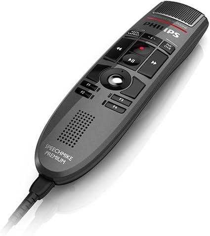 Philips LFH3500 SpeechMike Premium USB Dictation Microphone Precision Microphone Push Button Control