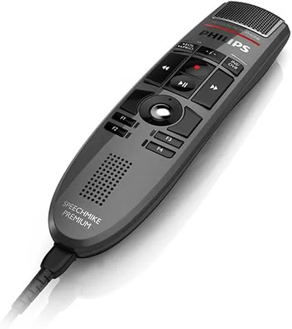 Philips LFH3500 SpeechMike Premium USB Dictation Microphone Precision Microphone Push Button Control
