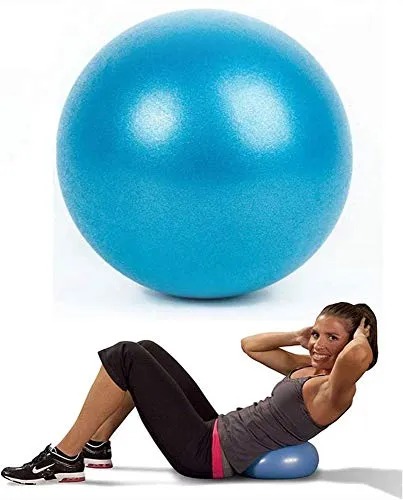 Pilates Ball Mini Exercise Barre Ball, Gymnic Over Ball, Pilates Soft Ball for Core Training and Physical Therapy, Improves Balance (Home & Gym & Office) Mini Yoga Ball, Small, 9 Inches (Blue, 25cm)