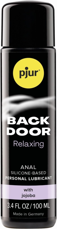 pjur Back Door Relaxing Silicone-Based Lubricant, Long-Lasting Lubrication with Jojoba, Gentle Formula for Sensitive Use - 100ml / 3.4 oz