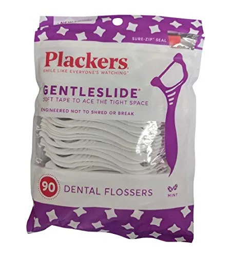 PLACKERS Gentleslide Dentla Flossers for Tight Teeth 90 ea (Pack of 2)