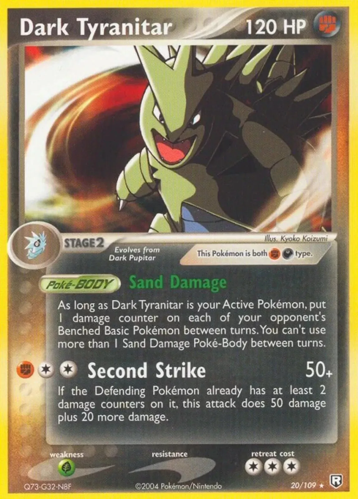 Pokemon TCG - 1x MP Dark Tyranitar - Team Rocket Returns (20/109) x1