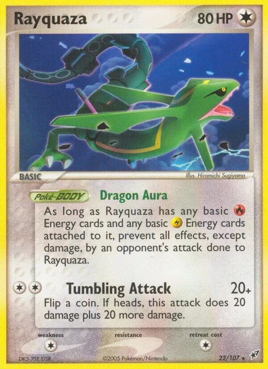 Pokemon TCG - 1x MP (Non-Foil) Rayquaza - Deoxys (22/107) x1