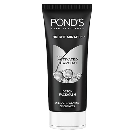 PONDS Bright Miracle With Activated Charcoal Facewash, 100g