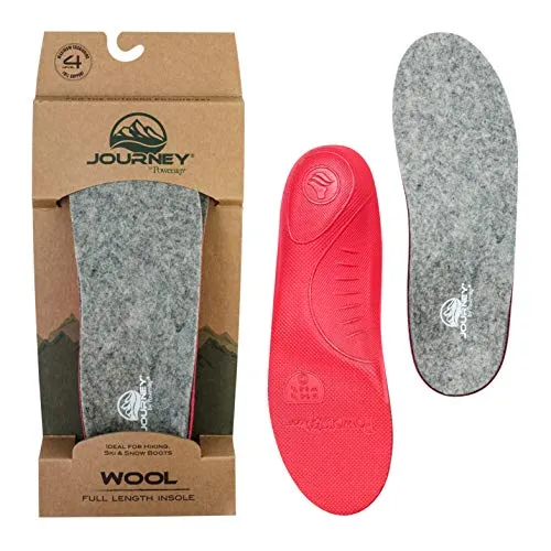 Powerstep Journey Wool Insoles Athletic Sandal, Gray/Red, Men's 11-11.5 / Women's 13-13.5