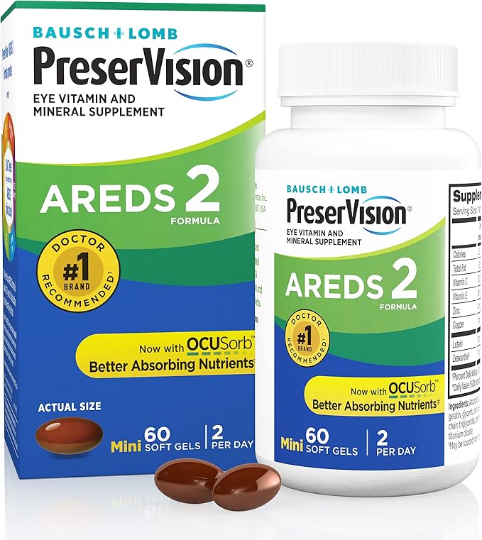PreserVision Eye Vitamin and Mineral Supplement, Areds 2 Formula, 60 Count