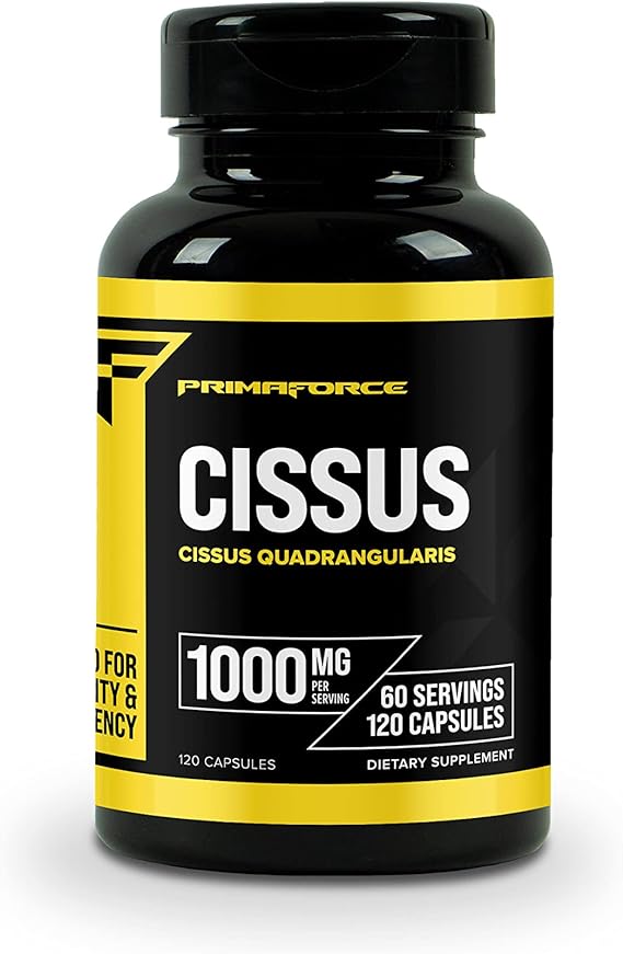 PrimaForce Cissus Quadrangularis Extract, - 120 Capsules, 1000mg per serving - Premium Joint Pain Relief for Men and Women, Enhances Recovery