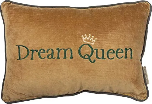 Primitives by Kathy Velvet Throw Pillow - Dream Queen - 15x10 Inches
