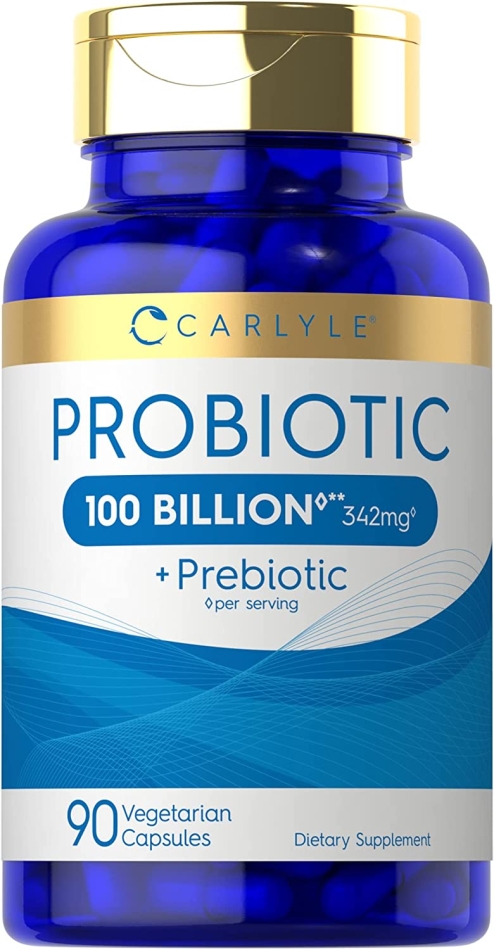 Probiotics 50 Billion CFUs | 120 Capsules | with Prebiotics for Women & Men | Vegetarian, Non-GMO & Gluten Free Supplement | by Carlyle