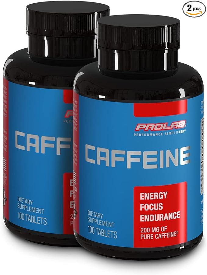 Prolab Caffeine Tablets 100 Count (Pack of 2)