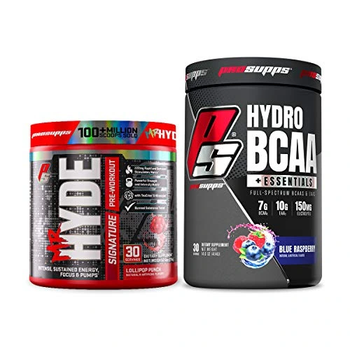 ProSupps Mr. Hyde Signature Series Lollipop Punch and HydroBCAA + Essentials Blue Raspberry Bundle