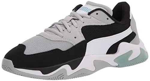 PUMA unisex adult Storm Sneaker, Puma Black-high Rise-puma White, 8 Women 6.5 Men US