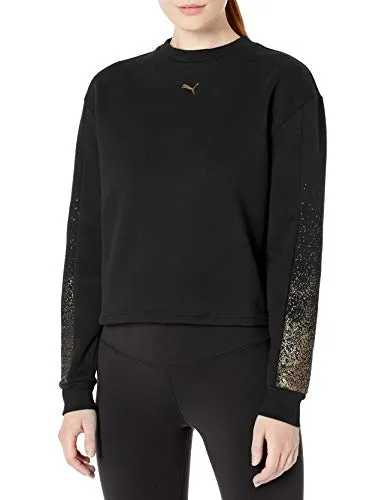 PUMA Women's Holiday Pack Sweatshirt, Cotton Black Fleece, L