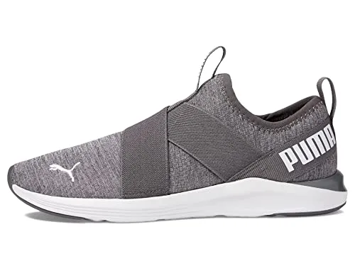 PUMA Women's Prowl Slip ON Knit WN's Cross Trainer, Castlerock White-Gray Violet, 8.5