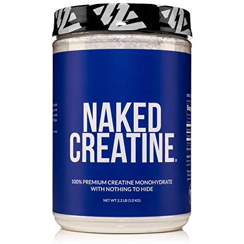 Pure Creatine Monohydrate ï¿½ 200 Servings - 1,000 Grams, 2.2lb Bulk, Vegan, Non-GMO, Gluten Free, Soy Free. Aid Strength Gains, No Artificial Ingredients - NAKED CREATINE