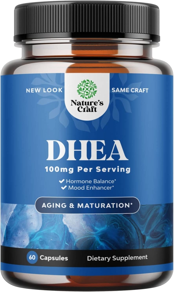 Pure DHEA Supplement for Women and Men - DHEA 100mg Thyroid Support for Women Health Immune Support Bone Health and Mood Support Supplement - DHEA for Women Energy Supplement and Anti Aging Supplement