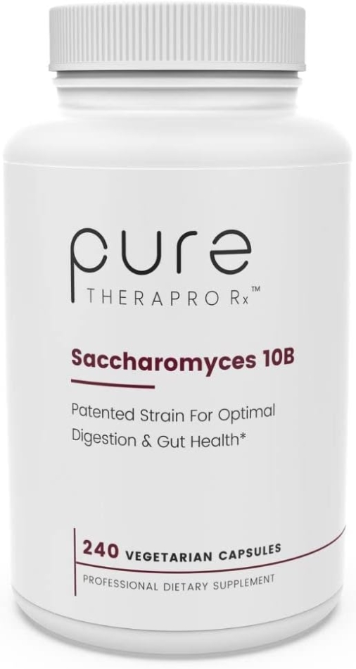 Pure Therapro Rx Saccharomyces 10B - Saccharomyces Boulardii, 10 Billion CFU Per Serving, Patented Strain CNCM I-3799, Probiotic Capsules, Probiotics for Men and Women - 240 Count (Pack of 1)