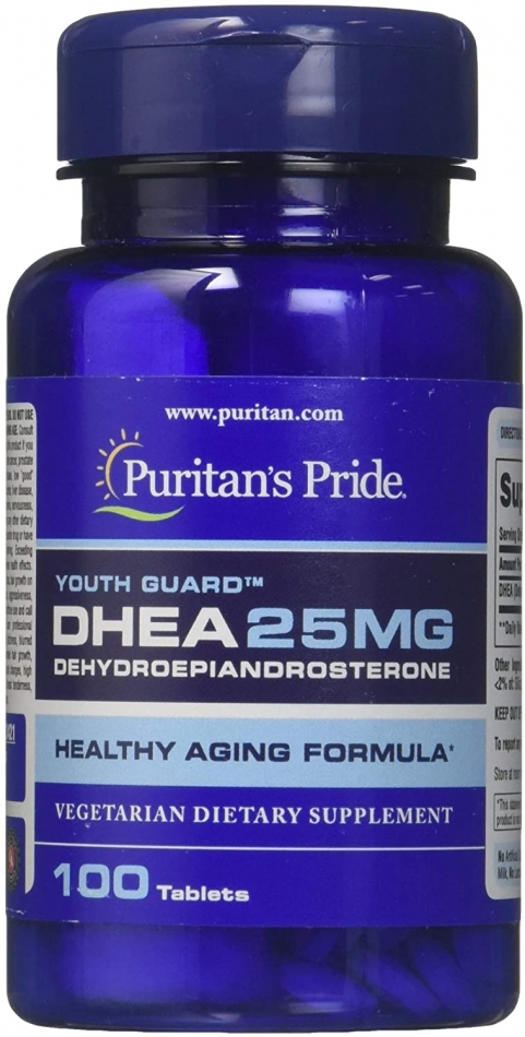 Puritans Pride Dhea 25 Mg 100 Tabs 100 Count Pack of 1