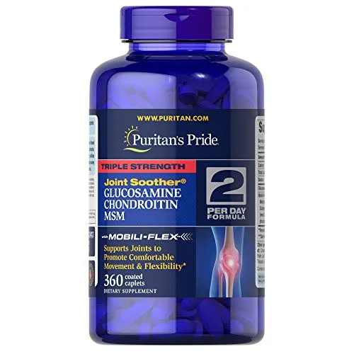 Puritans Pride Triple Strength Glucosamine, Chondroitin and Msm Joint Soother, 360 Count