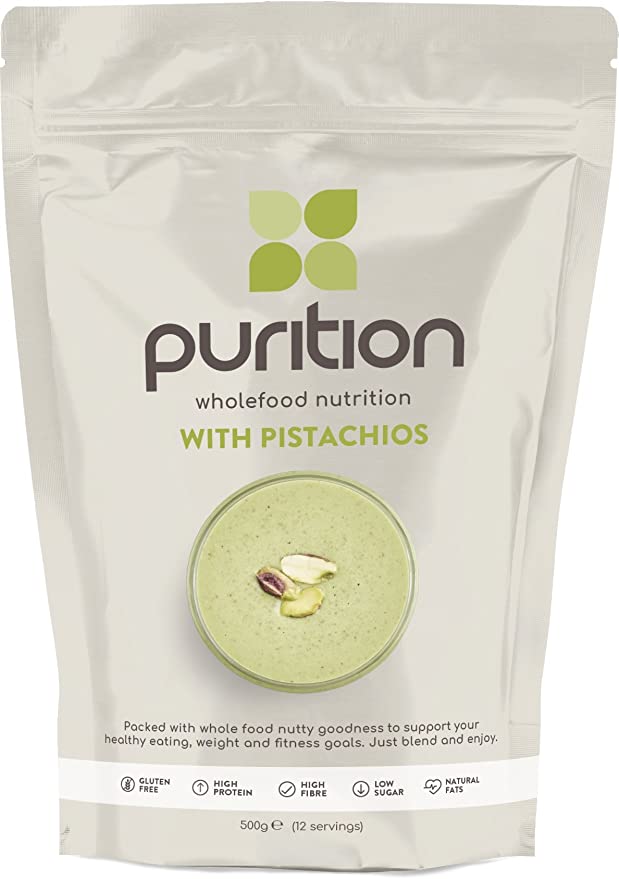 Purition Low Carb Pistachio Natural Gluten Free Protein Powder for Keto Diet Shakes and Meal Replacements Shakes with Only Natural Ingredients, 1 Bag (12 Servings)