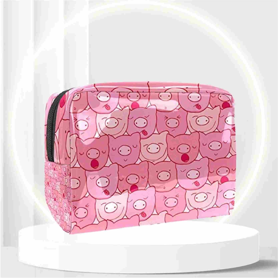 PVC Cosmetic Bag Pigs Animal Zipper Waterproof Portable Toiletry Bag Makeup Bags Travel Storage Pouch for Women Girls