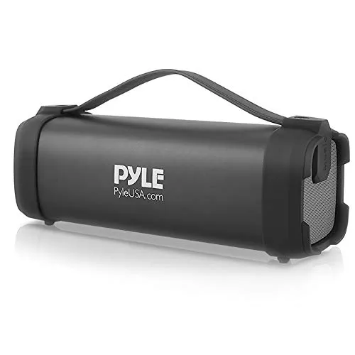 Pyle Wireless Portable Bluetooth Speaker - 100 Watt Power Rugged Compact Audio Sound Box Stereo System with Built-in Rechargeable Battery, 3.5mm AUX Input Jack, FM Radio, MP3 and USB Reader - PBMSQG5